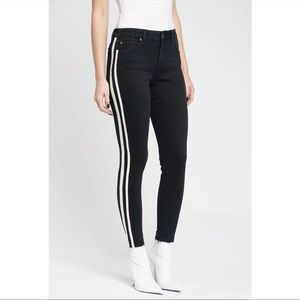 REVOLVE PISTOLA NWT Audrey Berlin Night midrise skinny jeans Raw Hem size 26
